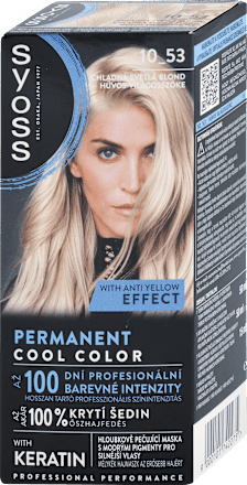 Farba na vlasy Permanent Cool Color - 10-53 svetlá blond syoss