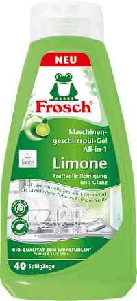 All-in-1 gépi mosogatógél Zöldcitrom Frosch