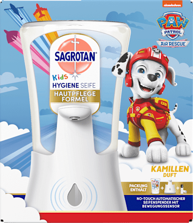 Seifenspender No-Touch Kids + Nachfüllpack Kamille Sagrotan