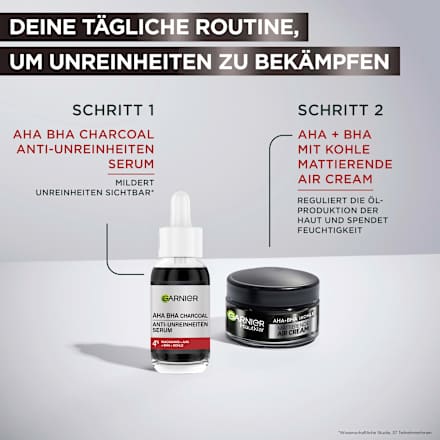 Serum Anti-Unreinheiten AHA + BHA Kohle Garnier Skin Active