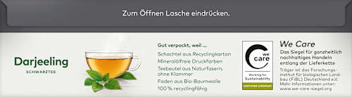 Schwarzer Tee Darjeeling (20 Beutel) LEBENSBAUM
