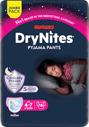 Pyjama Pants Mädchen 4-7 Jahre, Jumbopack HUGGIES DryNites
