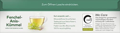 Kräutertee Fenchel-Anis-Kümmel (20 Beutel) LEBENSBAUM
