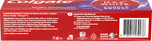 Zahnpasta Max White Purple Reveal Colgate