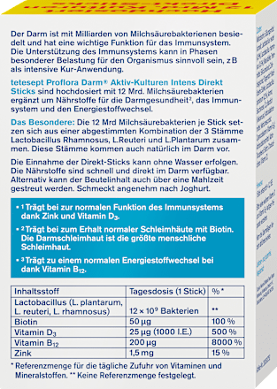Proflora Darm Aktiv-Kulturen Direkt-Sticks 7 St tetesept
