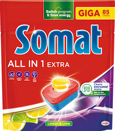 Geschirrspül-Tabs All in 1 Extra Zitrone & Limette Giga Somat