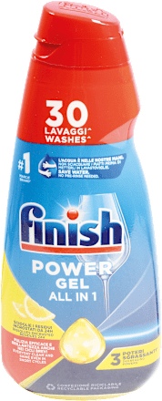 Power Gel All in 1 per lavastoviglie al limone Finish