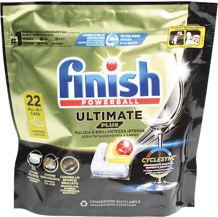 Caps per lavastoviglie Ultimate Plus All in 1 Lemon Finish