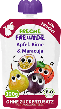 Quetschie Apfel, Birne & Maracuja ab 1 Jahr Freche Freunde
