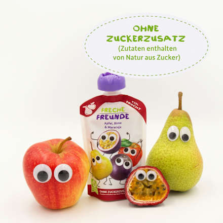 Fruchtbrei Apfel, Birne & Passionsfrucht ab 1 Jahr Freche Freunde
