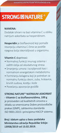 NATRIJUM - ASKORBAT Vitamin C sa bioflavonidima STRONG NATURE