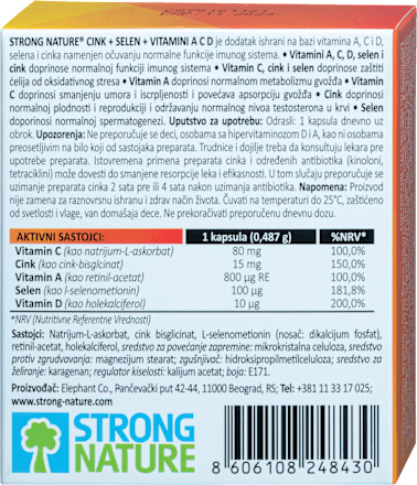 CINK+SELEN+VITAMINI STRONG NATURE
