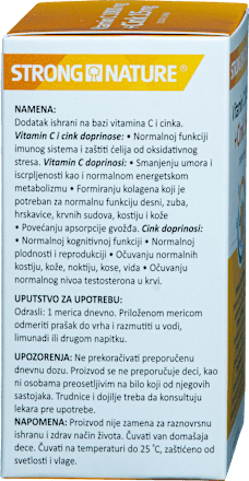 Vitamin C+Cink STRONG NATURE