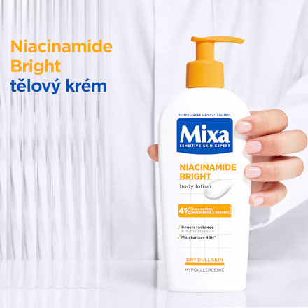 tělové mléko Niacinamide Bright Mixa