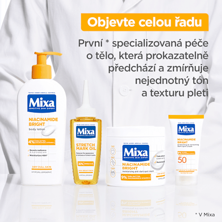 tělové mléko Niacinamide Bright Mixa