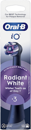 Testine per spazzolino iO Radiant White Nere 3pz Oral-B