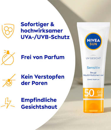 Sonnencreme Gesicht sensitiv LSF 50 NIVEA SUN