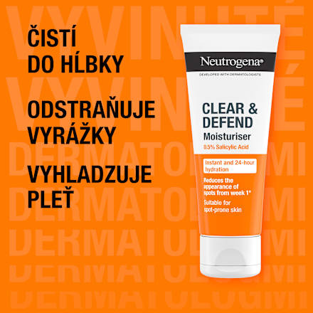 Hydratačný pleťový krém Clear & Defend s kyselinou salicylovou Neutrogena