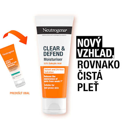Hydratačný pleťový krém Clear & Defend s kyselinou salicylovou Neutrogena