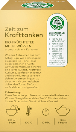Früchtetee "Zeit zum Krafttanken" (20 Beutel) LEBENSBAUM