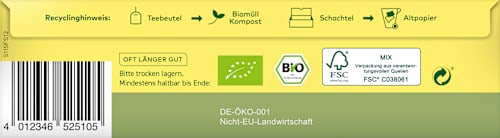 Kräutertee Ingwer-Zitrone (20 Beutel) LEBENSBAUM