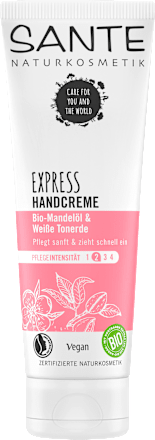 Handcreme Express Bio-Mandelöl & Weiße Tonerde  Santé naturally.