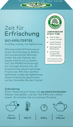 Kräutertee "Zeit für Erfrischung" (20 Beutel) LEBENSBAUM