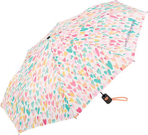 Мини чадър с автоматично отваряне на сърца United Colors of Benetton