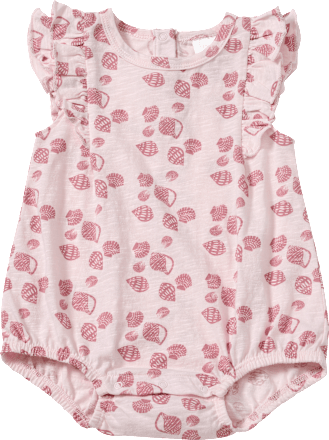 Body Ärmellos mit Muschel-Muster & Rüschen, rosa, Gr. 74/80 ALANA