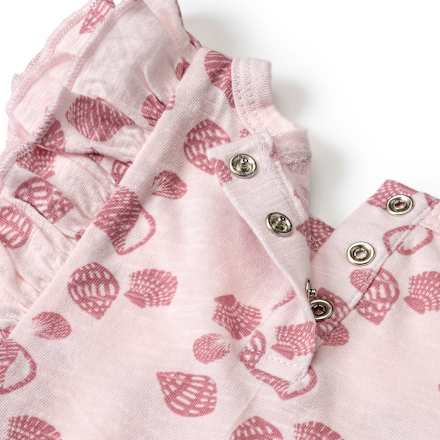 Body Ärmellos mit Muschel-Muster & Rüschen, rosa, Gr. 86/92 ALANA