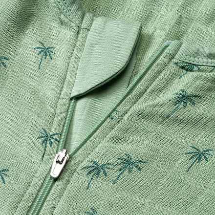 Schlafsack 0,5 TOG aus Musselin mit Palmen-Muster, grün, 130 cm ALANA
