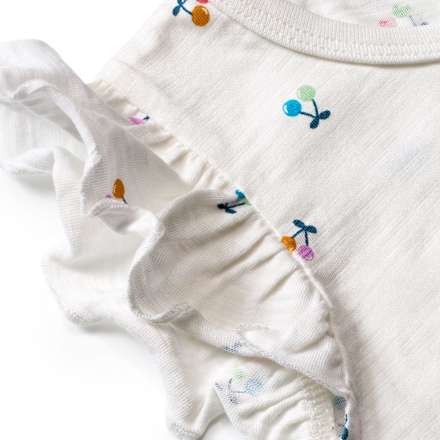 Schlafanzug mit Kirschen-Muster, weiß, Gr. 98 ALANA