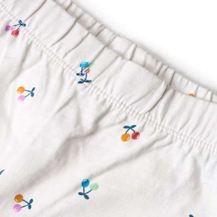 Schlafanzug mit Kirschen-Muster, weiß, Gr. 104 ALANA