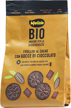 Frollini BIO al cacao con gocce di cioccolato Mielizia BIO