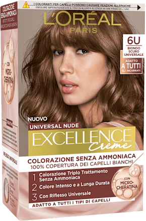 Colorazione permanente Nude biondo scuro 6 L'ORÉAL PARiS EXCELLENCE Creme