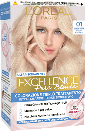 Colorazione permanente biondo ultra chiaro naturale 01 L'ORÉAL PARiS EXCELLENCE Creme