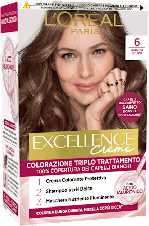 Colorazione permanente biondo scuro 6 L'ORÉAL PARiS EXCELLENCE Creme