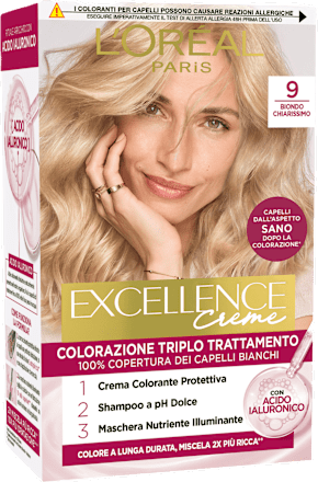 Colorazione permanente biondo chiarissimo 9 L'ORÉAL PARiS EXCELLENCE Creme