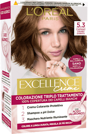 Colorazione permanente castano chiaro dorato 5.3 L'ORÉAL PARiS EXCELLENCE Creme