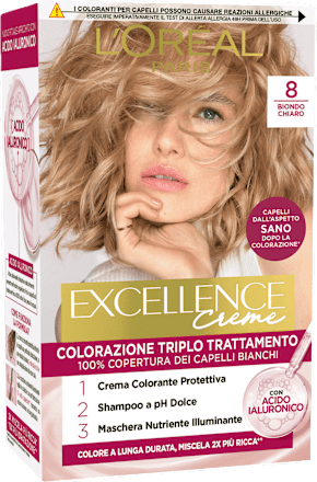 Colorazione permanente biondo chiaro 8 L'ORÉAL PARiS EXCELLENCE Creme