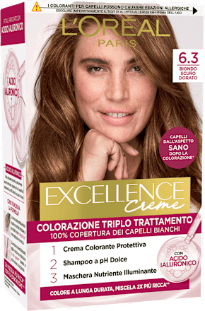 Colorazione permanente biondo scuro dorato 6.30 L'ORÉAL PARiS EXCELLENCE Creme
