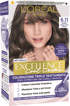 Colorazione permanente Cool Creme biondo scuro 6.11 L'ORÉAL PARiS EXCELLENCE Creme