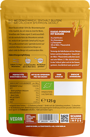 Superfood Pulver Weizenkeime Lebepur