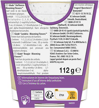 Duftkerze im Glas Blooming Flowers 112 g glade