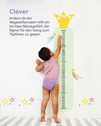 Töpfchen-Trainingshose wiederverwendbar, 2-3 Jahre, lila/bunt Bambino Mio