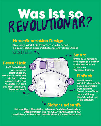 Stoffwindel wiederverwendbar, Motiv Giraffe Bambino Mio