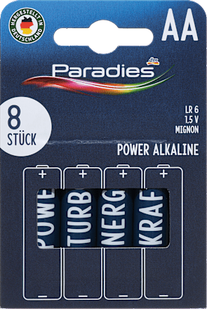 Baterii alcaline AA, LR 6, 15 V Paradies