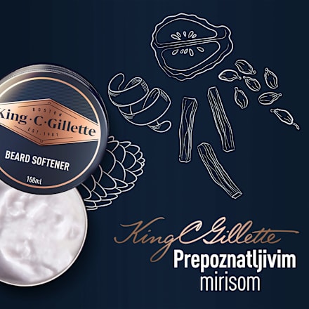 Hidratantna krema za lice i bradu King. C. Gillette