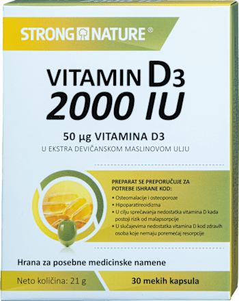 VITAMIN D3 2000IU STRONG NATURE