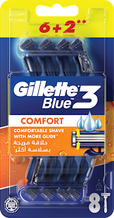 Jednorazowe maszynki do golenia BLUE3 (6+2) Gillette